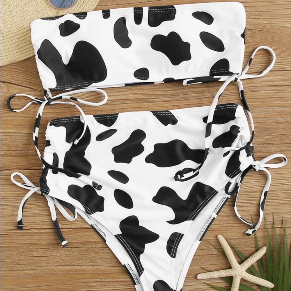 🤍🖤 SHEIN NWT COW PRINT SUIT 🖤🤍